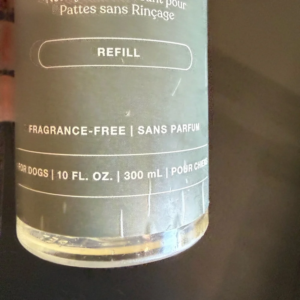 Dandylion Refill Clean Paws No-Rinse Foaming Cleanser for Dogs 10 floz FREE SHIP